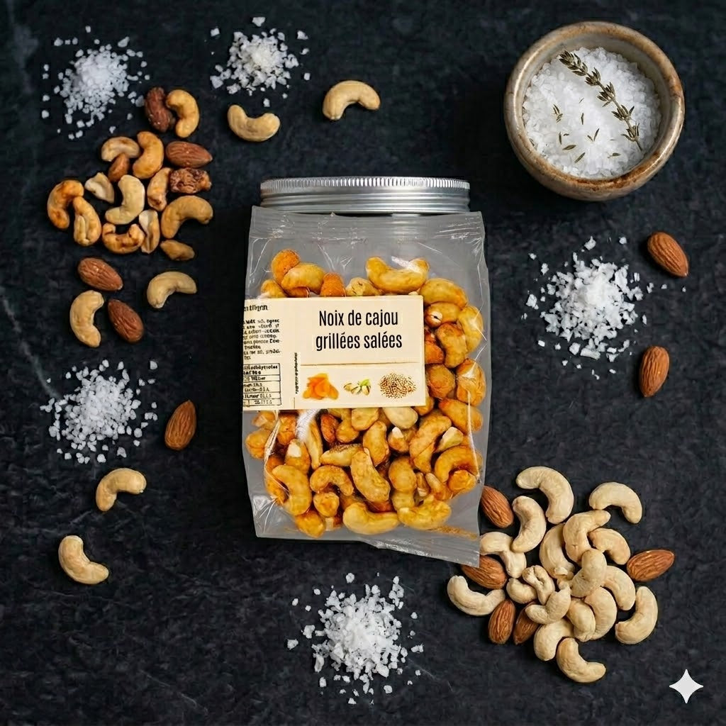 Noix de cajou grillées salées paquet 200g