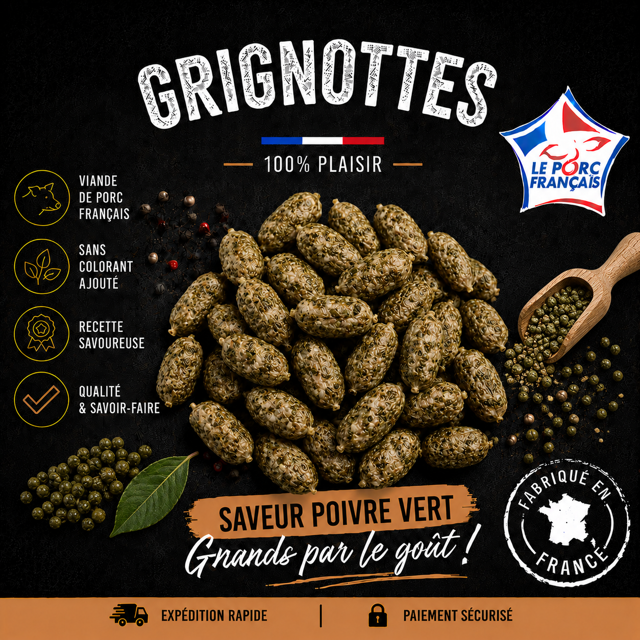 Grignottes Poivre Vert